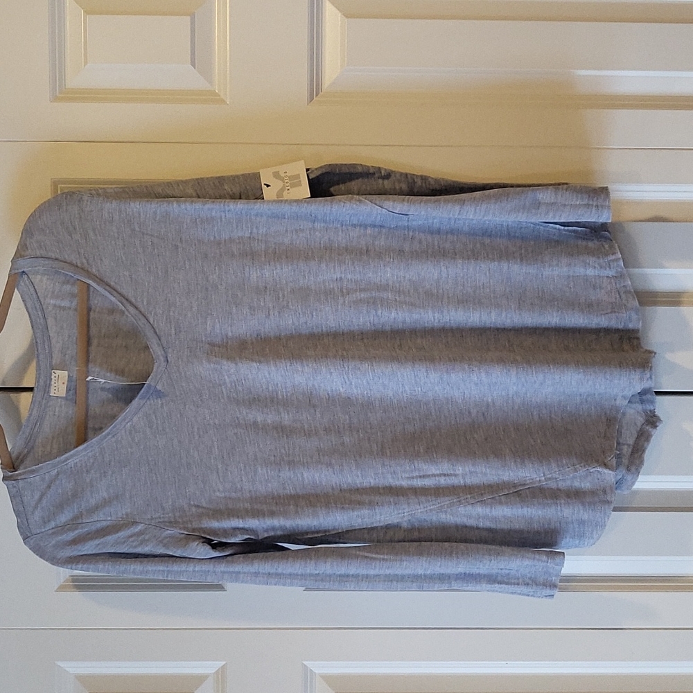 Light blue v-neck shirt